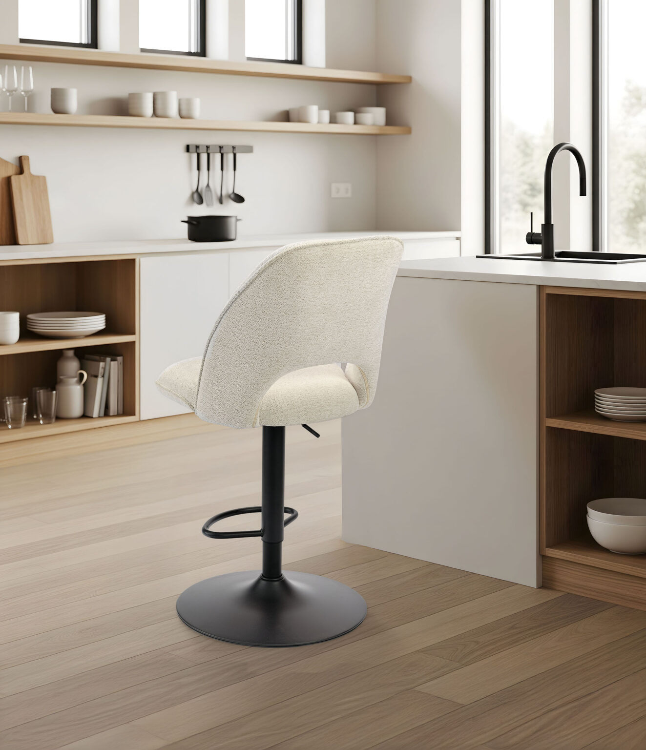 ambiance Roxane pied Piston beige arrière - Girardeau