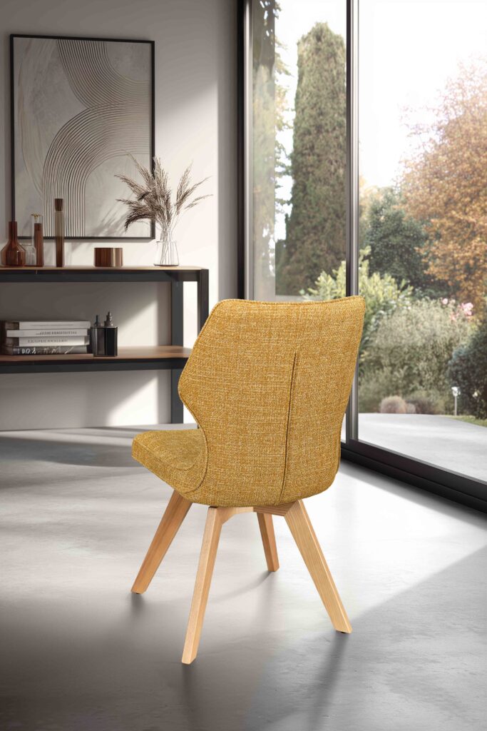 ambiance Chaise Juliette pied bois jaune arrière - Girardeau