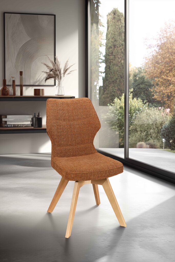 ambiance Chaise Juliette pied bois Terracotta avant - Girardeau