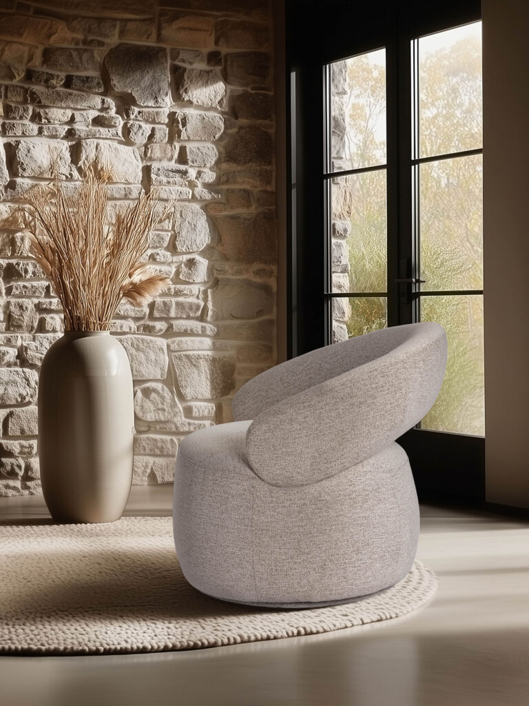 ambiance Fauteuil Lucas beige côté - Girardeau