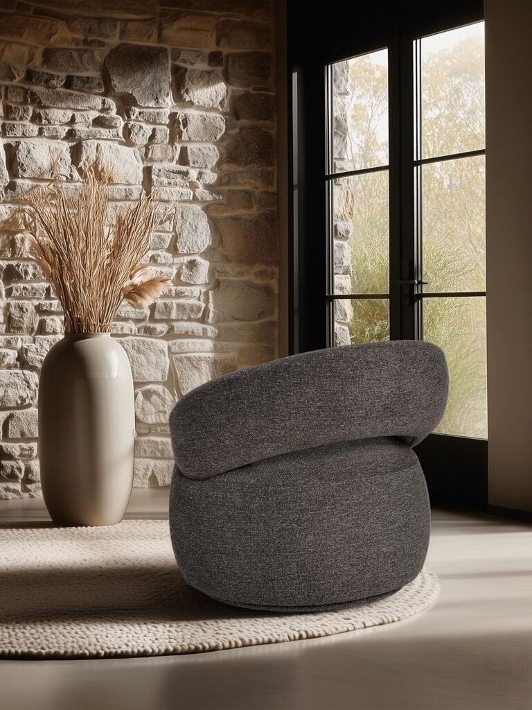 ambiance Fauteuil Lucas gris arrière - Girardeau