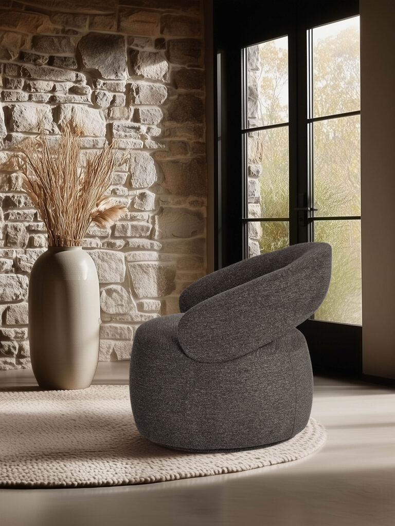 ambiance Fauteuil Lucas gris côté - Girardeau