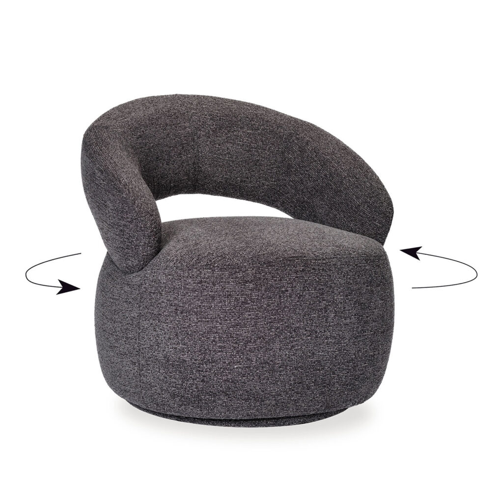 Fauteuil de Salon Lucas Gris Anthracite - Girardeau