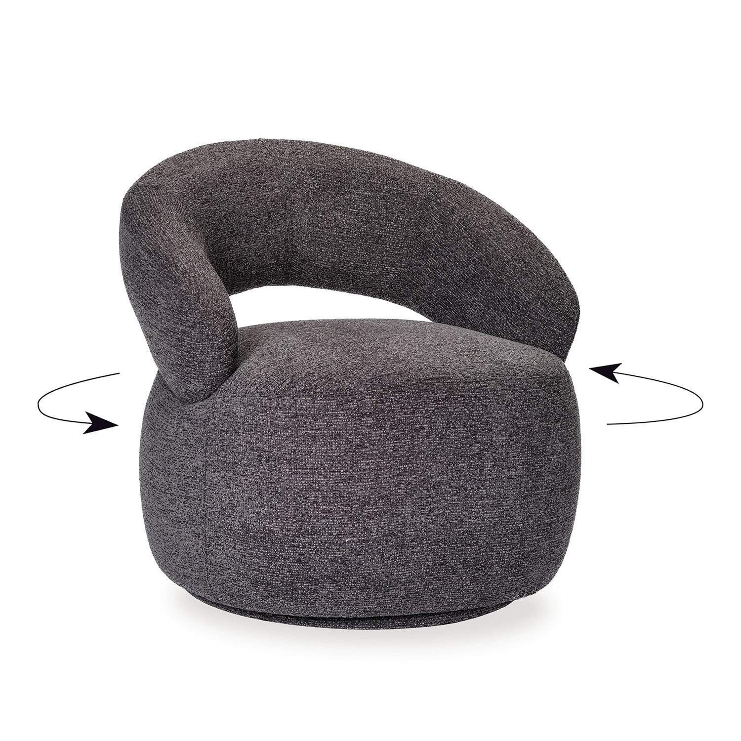 Fauteuil de Salon Lucas Gris Anthracite - Girardeau
