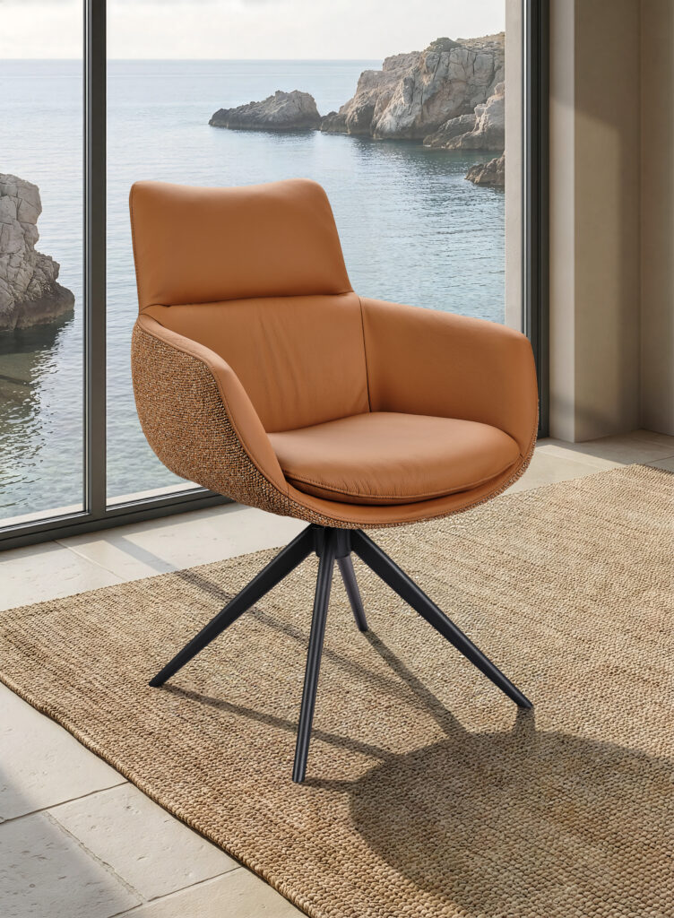 ambiance fauteuil eva cognac avant
