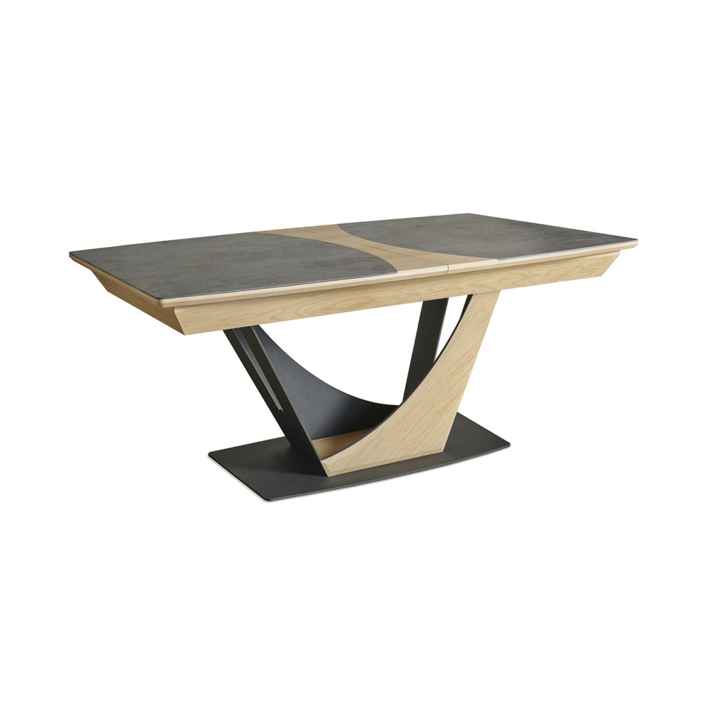 Table tonneau en 190cm avec une allonge centrale "papillon" de 80cm, collection OMEGA - Girardeau