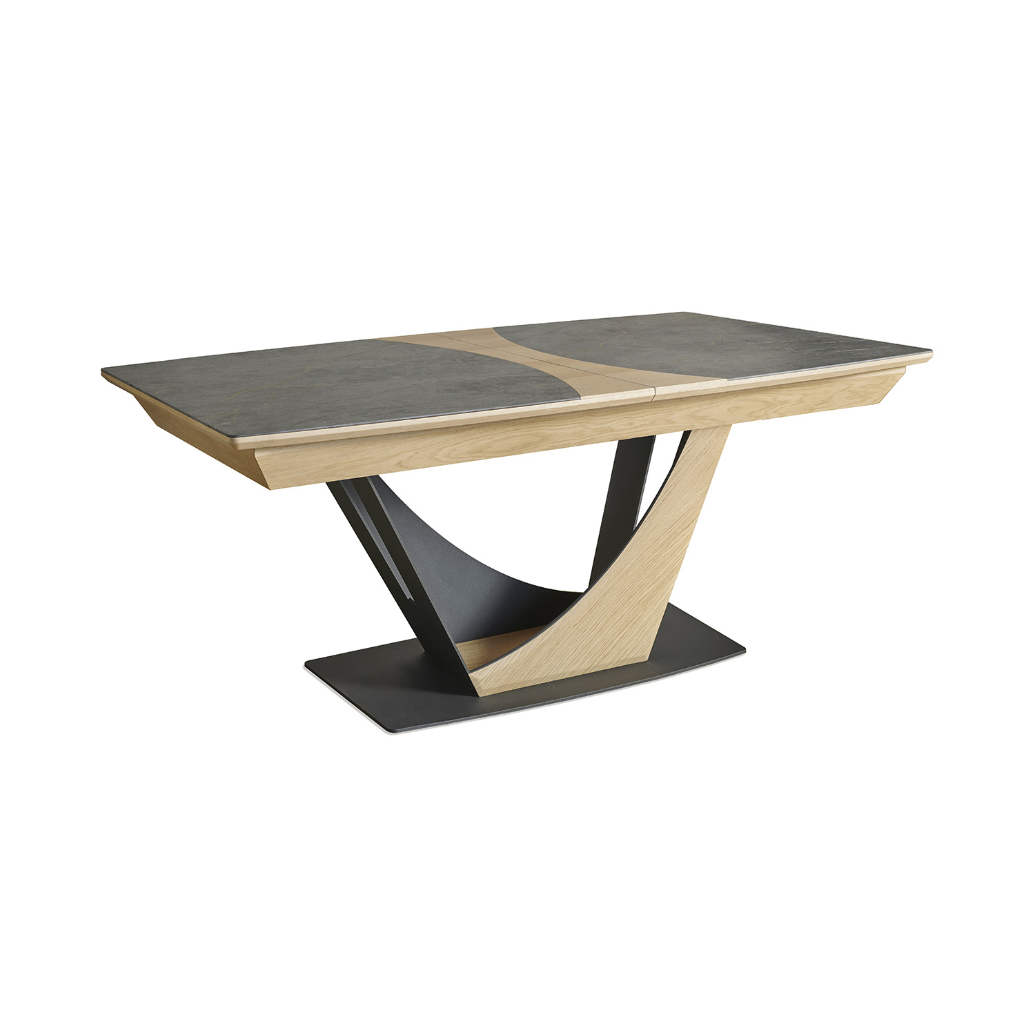 Table tonneau en 190cm avec une allonge centrale "papillon" de 80cm, collection OMEGA - Girardeau