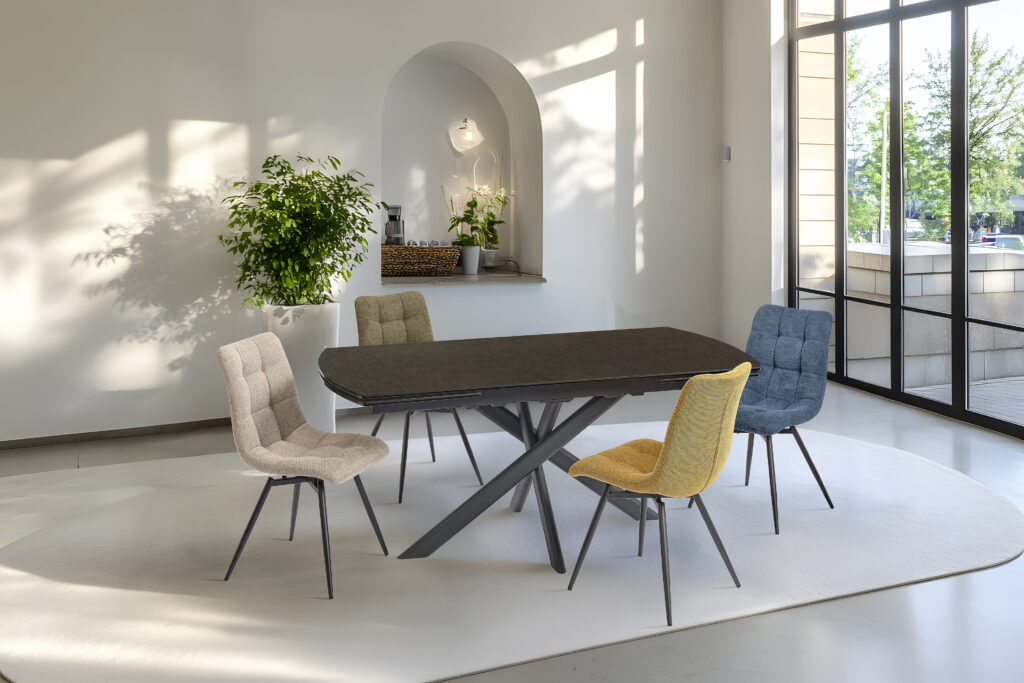 Ambiance Table Calyspo 180 iron satiné fermé - Girardeau