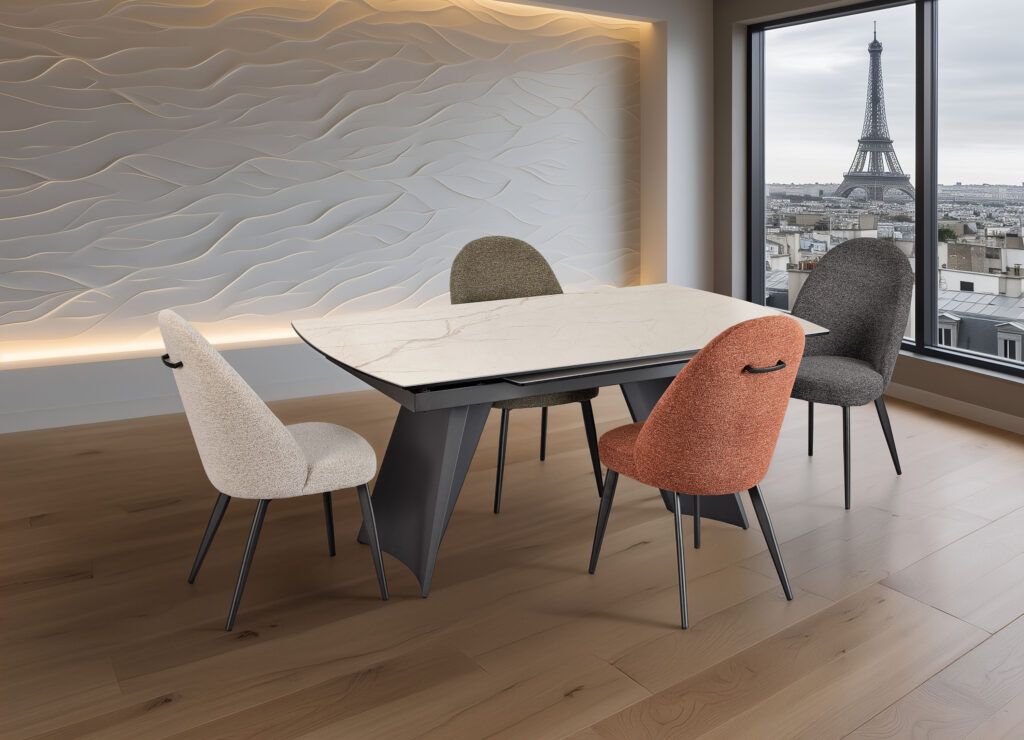Ambiance Azalée beige veiné fermé - Girardeau
