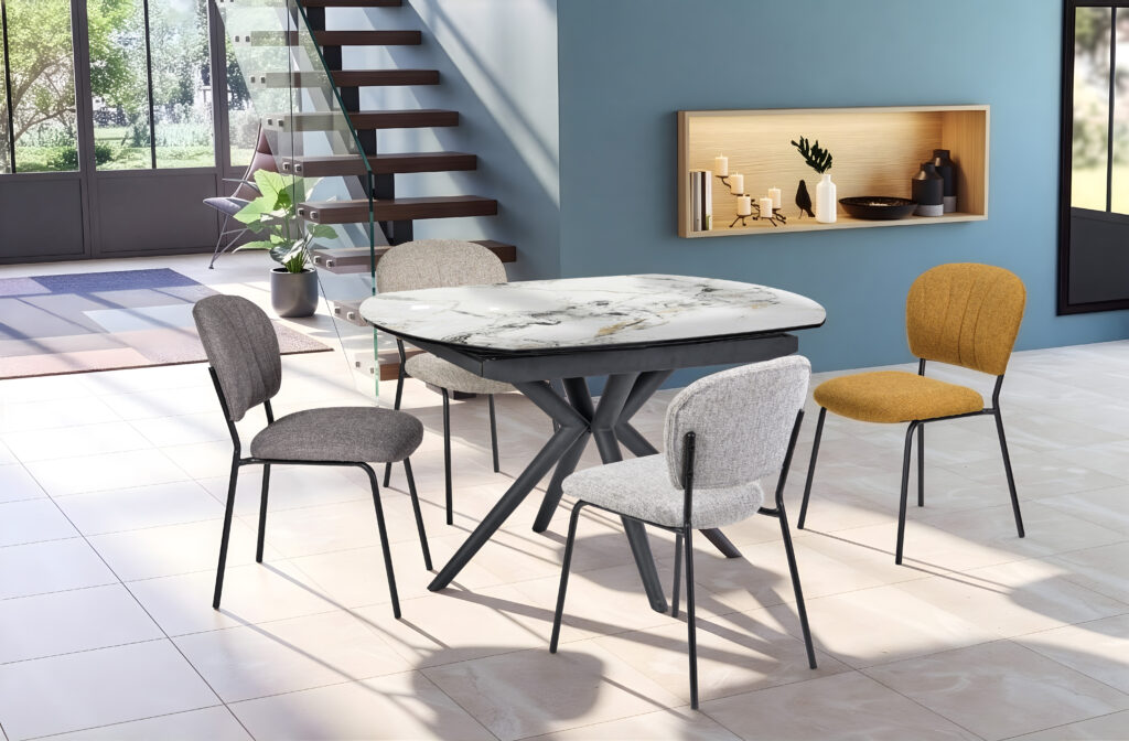 ambiance nymphéa 160 blanc veiné brillant fermé
