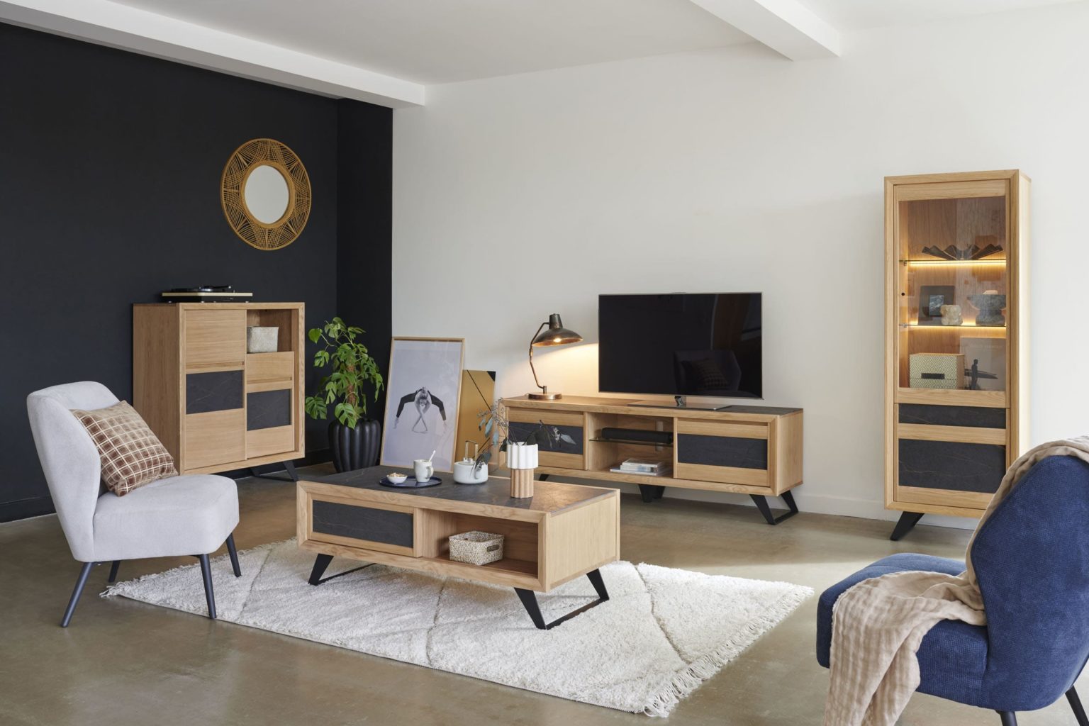 Grande ambiance salon incrustation céramique collection DELTA - Girardeau