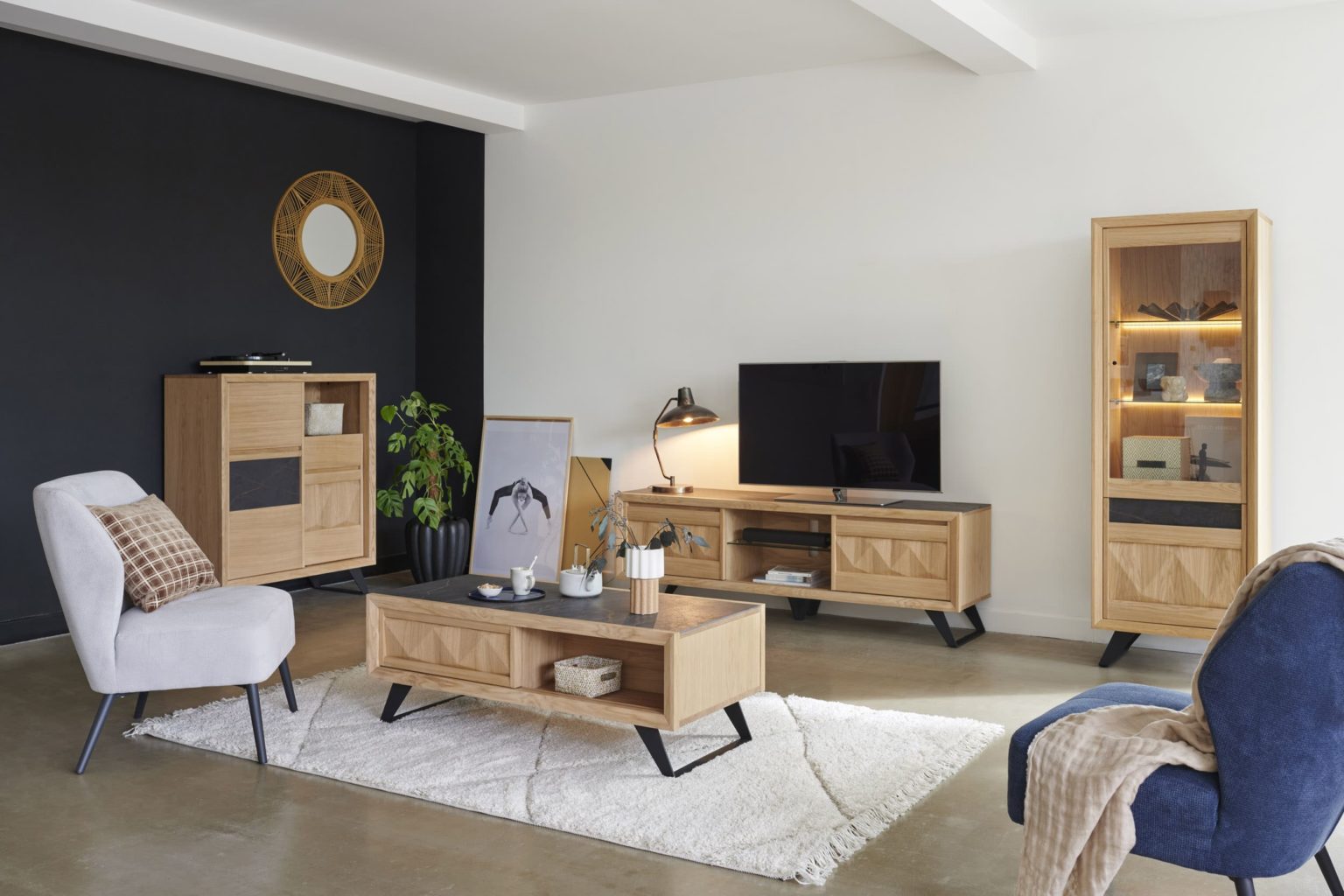 Grande ambiance salon incrustation bois collection DELTA - Girardeau