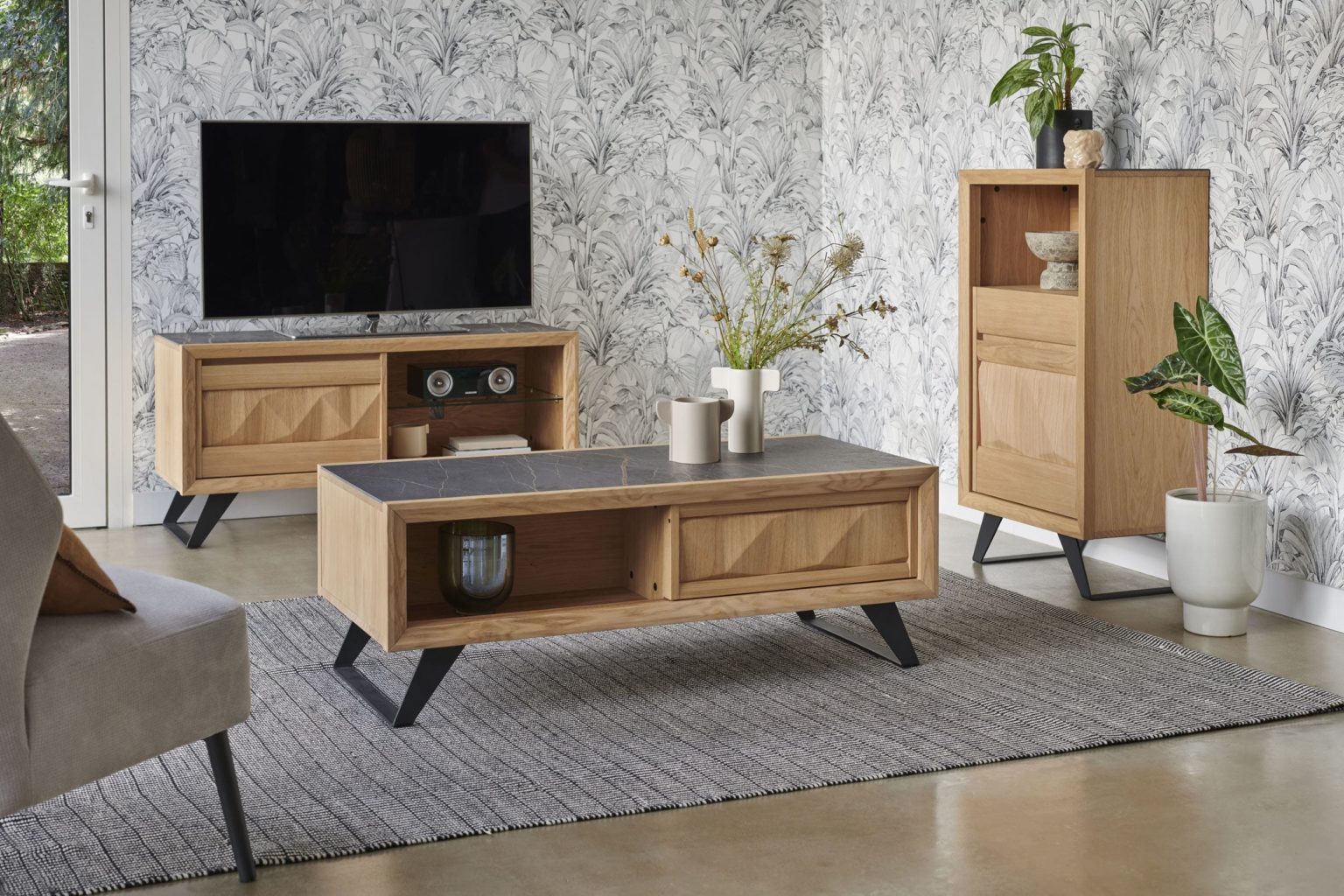Petite ambiance salon incrustation bois collection DELTA - Girardeau