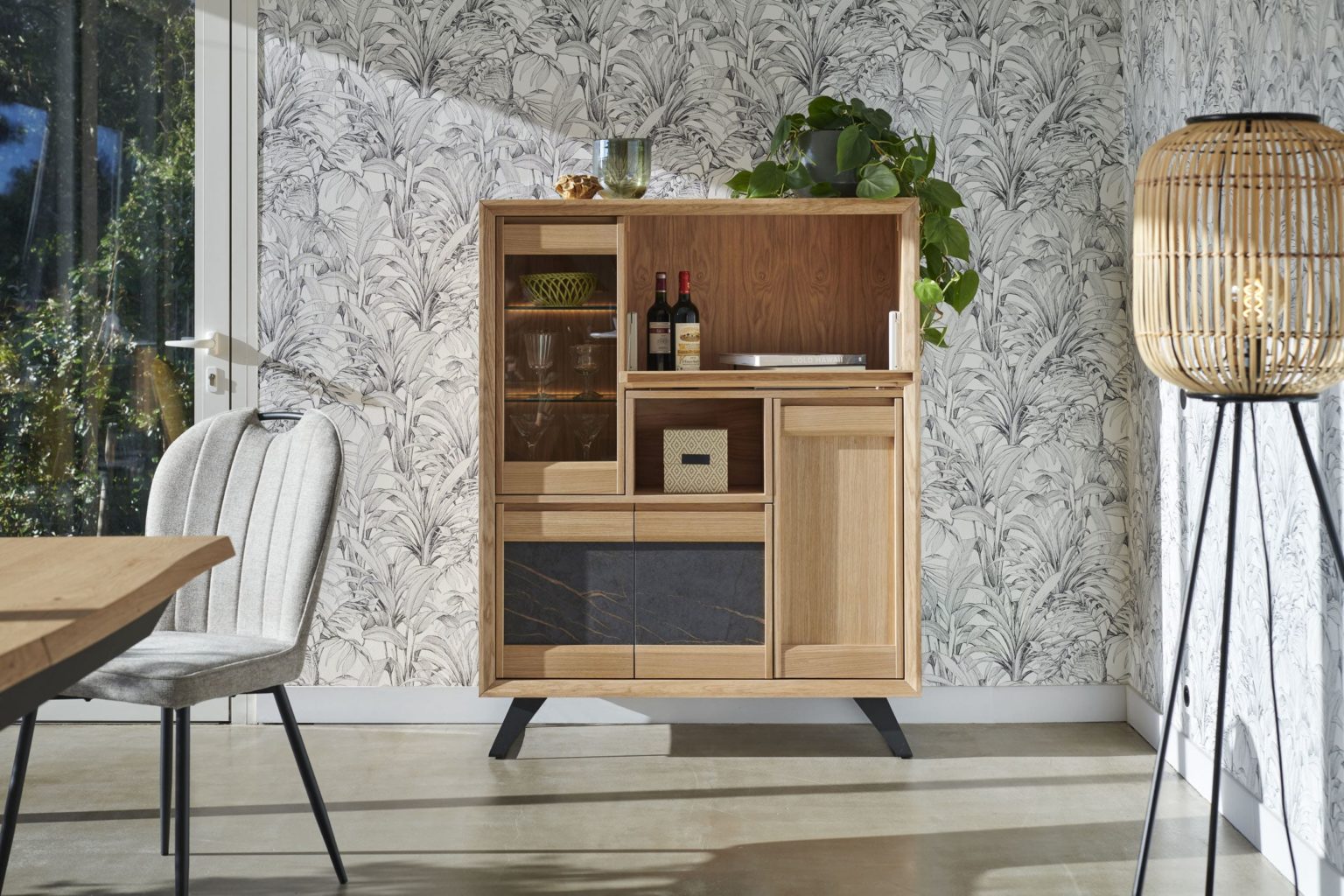 Rangement 4 portes - abattant ouvert collection DELTA - Girardeau