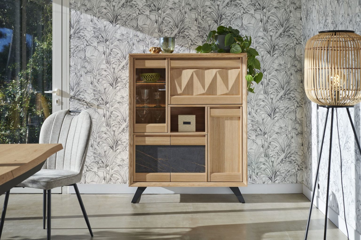 Rangement 4 portes incrustation bois collection DELTA - Girardeau